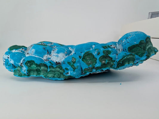 Large Congo Chrysocolla with Malachite – Botryoidal Veined Specimen (620g, 6.5") - Legacy Crystals and Minerals