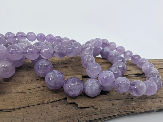 Lavender Amethyst Bracelet — 8mm, 9mm, 10mm & 11mm - Legacy Crystals and Minerals