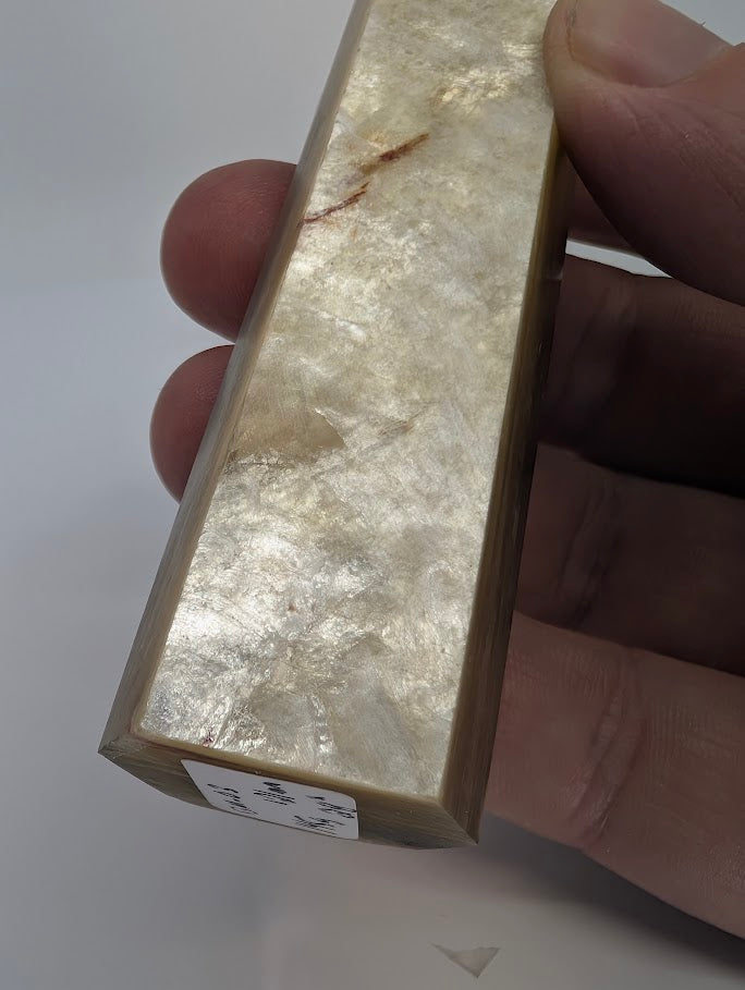 Flash of Golden Mica (Goethite pseudomorph after Marcasite) tower from Hubei China – 145 g polished crystal