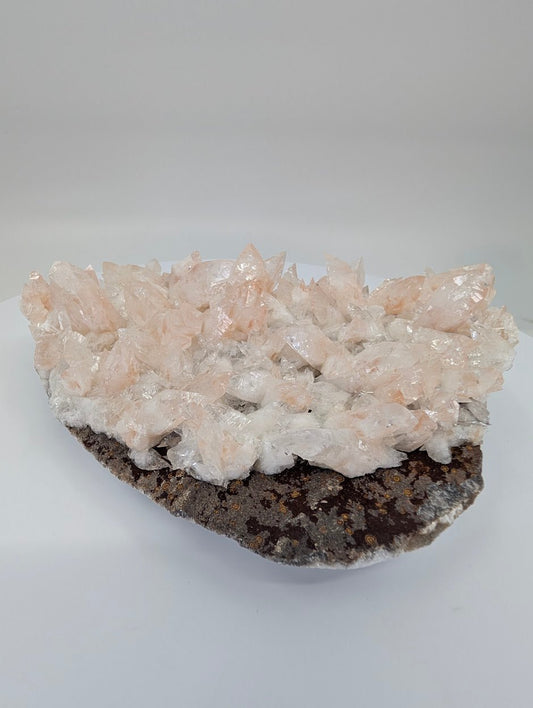 All-natural swallowtail pink calcite cluster from Hunan China - variant b