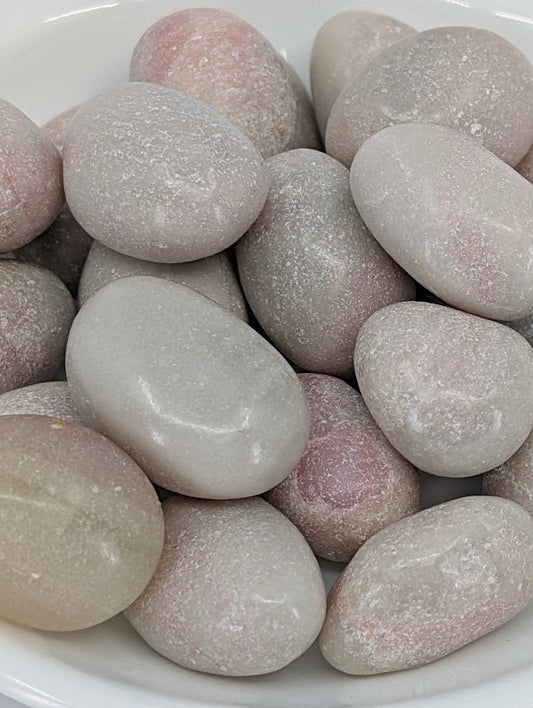 Close-up of Pink Opal showing pastel blush tones