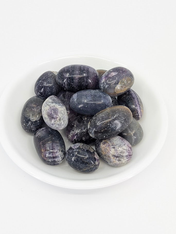 Purple Fluorite tumbled stones A–AA grade – main product image
