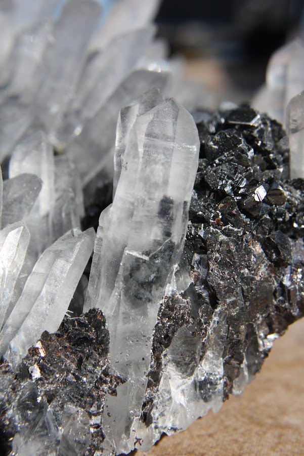Quartz and Pyrite on Sphalerite – Krushkov Dolming, Madan, Bulgaria - Legacy Crystals and Minerals