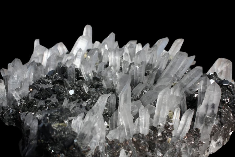 Quartz and Pyrite on Sphalerite – Krushkov Dolming, Madan, Bulgaria - Legacy Crystals and Minerals