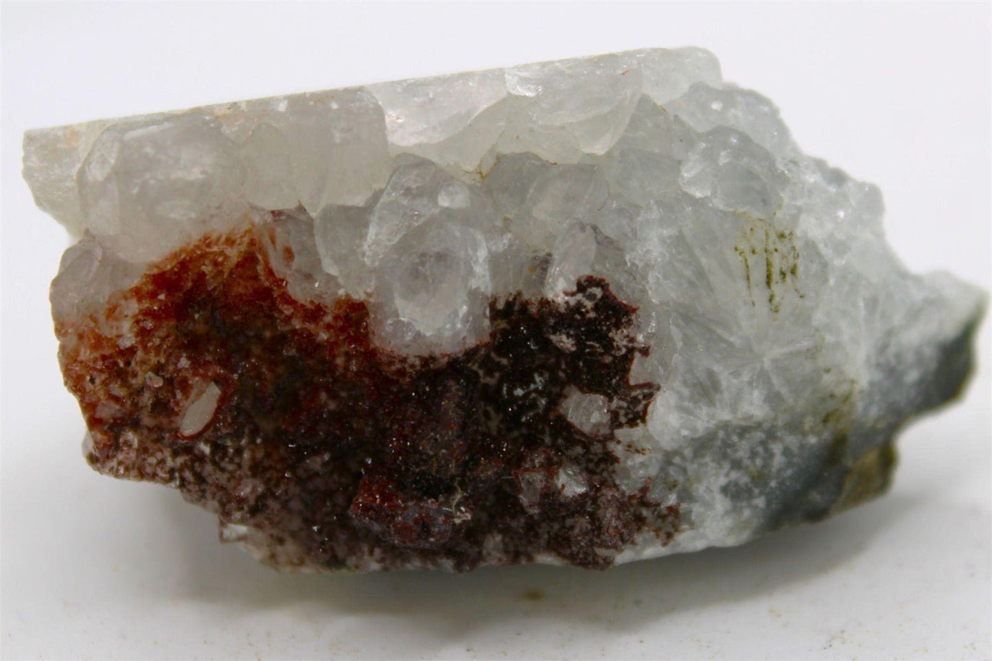 Rainbow Amethyst on Calcite / Quartz from Brazil Approx. 5 cm x 2.5 cm - Legacy Crystals and Minerals