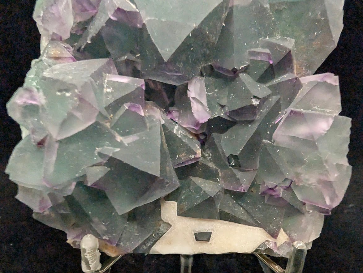 Rare De’an Fluorite Cluster – UV Reactive Green & Purple Crystal from Jiangxi, China - Legacy Crystals and Minerals