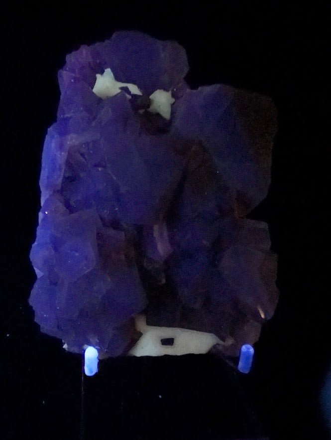 Rare De’an Fluorite Cluster – UV Reactive Green & Purple Crystal from Jiangxi, China - Legacy Crystals and Minerals