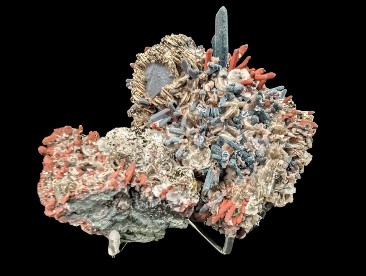 Red Hematite & Quartz with Pyrite – UV Reactive - Legacy Crystals and Minerals