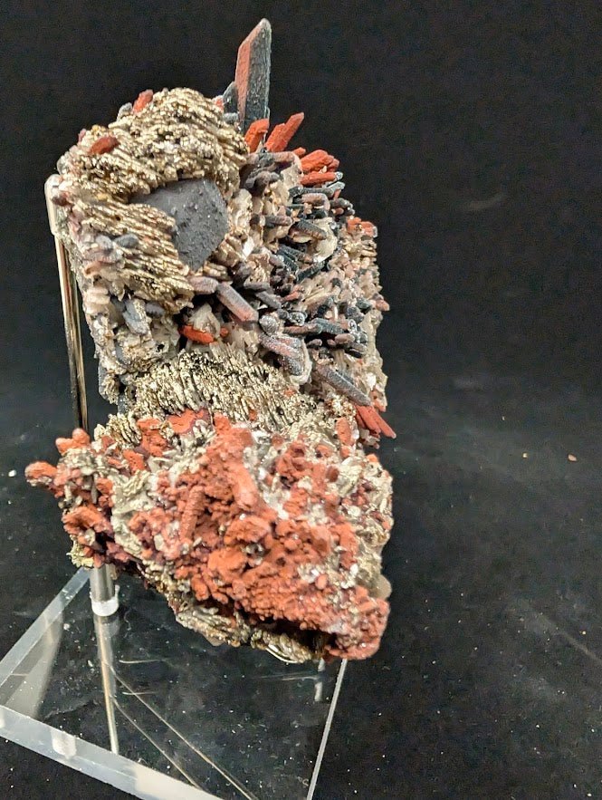 Red Hematite & Quartz with Pyrite – UV Reactive - Legacy Crystals and Minerals