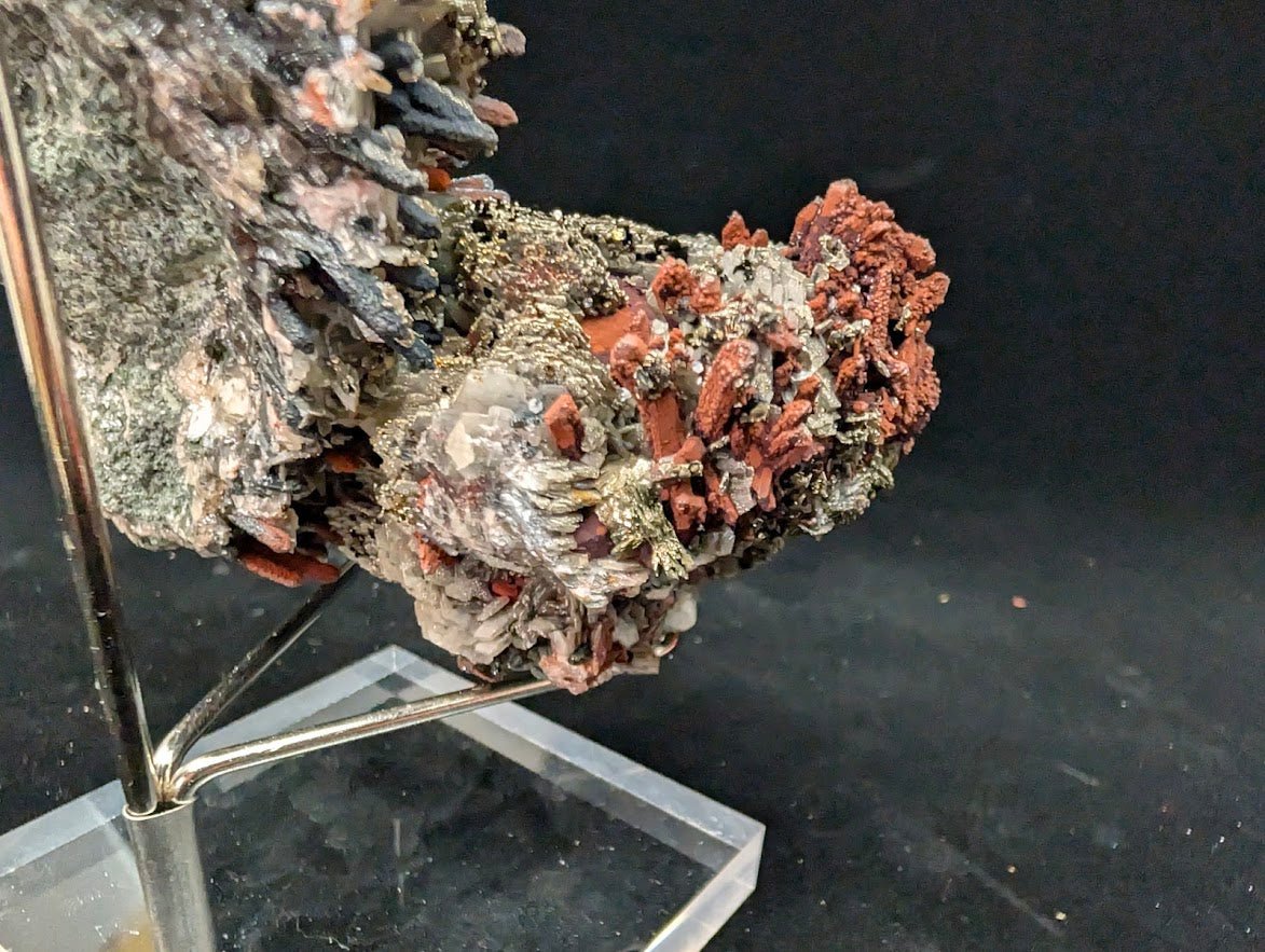 Red Hematite & Quartz with Pyrite – UV Reactive - Legacy Crystals and Minerals
