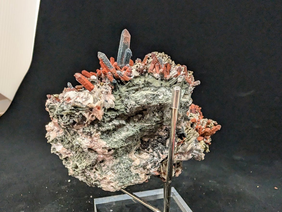 Red Hematite & Quartz with Pyrite – UV Reactive - Legacy Crystals and Minerals