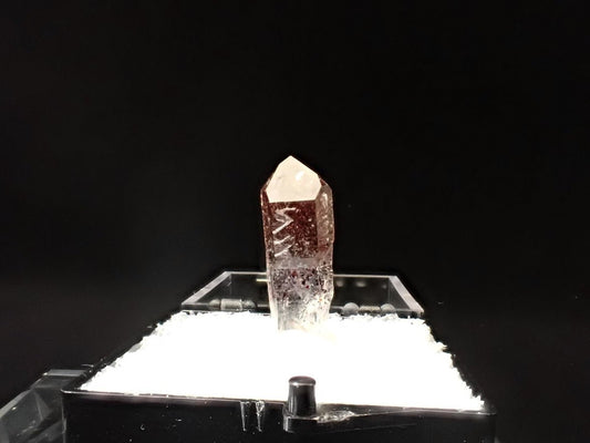 Red Phantom Quartz with Hematite Inclusions – High Clarity Crystal Specimen (19mm) - Legacy Crystals and Minerals