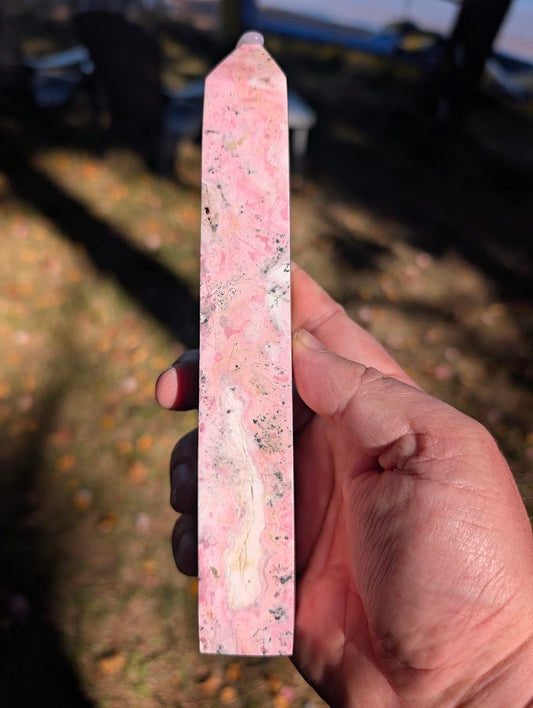 198mm-595g-side-a.jpg
Rhodonite tower side view — flowing pink swirls with contrasting dark veining, polished finish