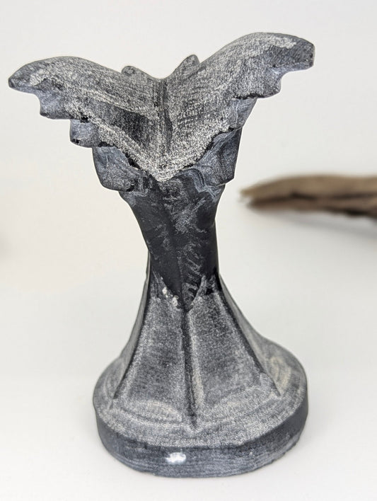Matte Black Obsidian Gargoyle Carving – Guardian of Shadow and Light - Legacy Crystals and Minerals