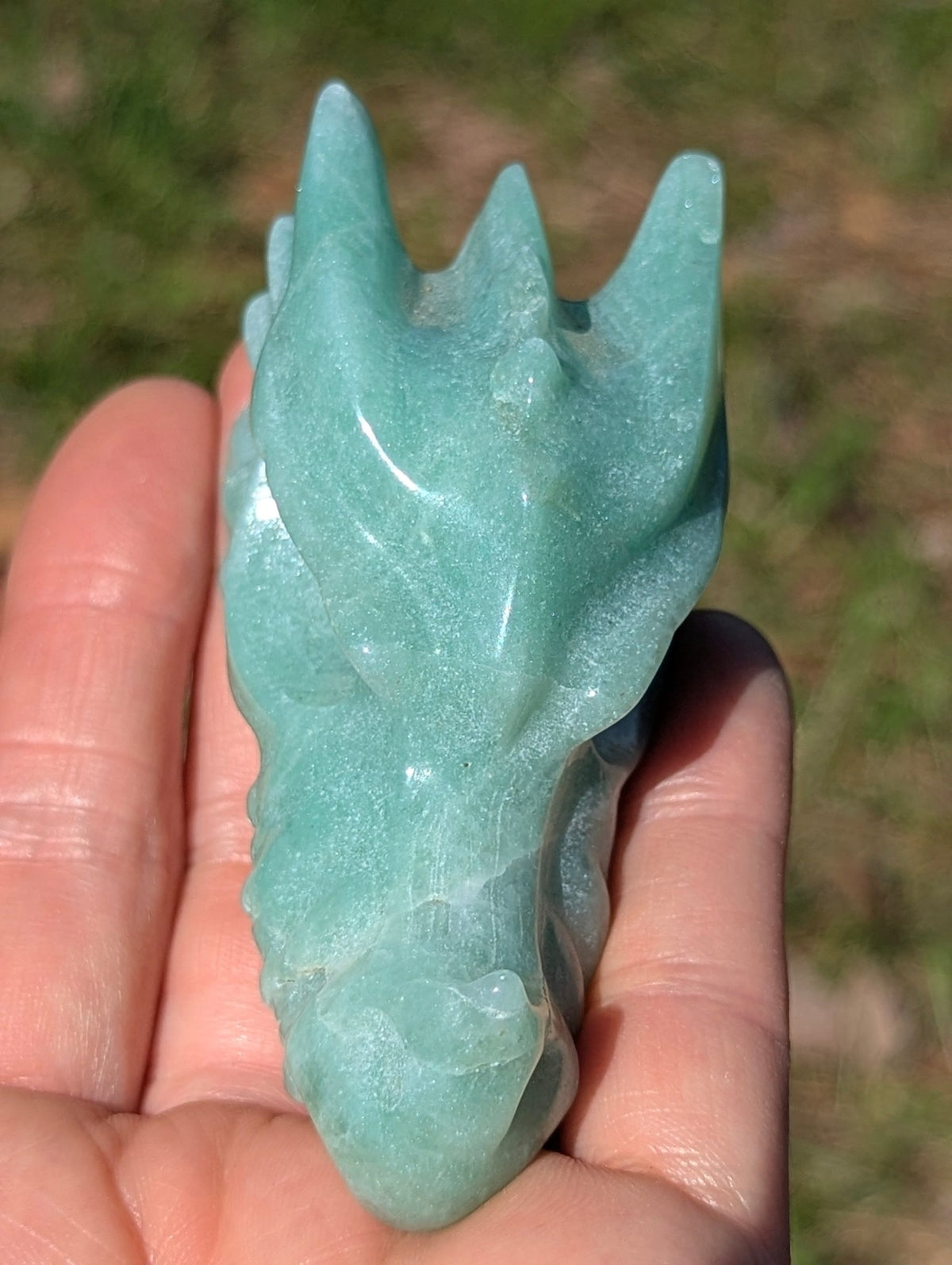 Green Aventurine Dragon Head Carving - 120g - Legacy Crystals and Minerals