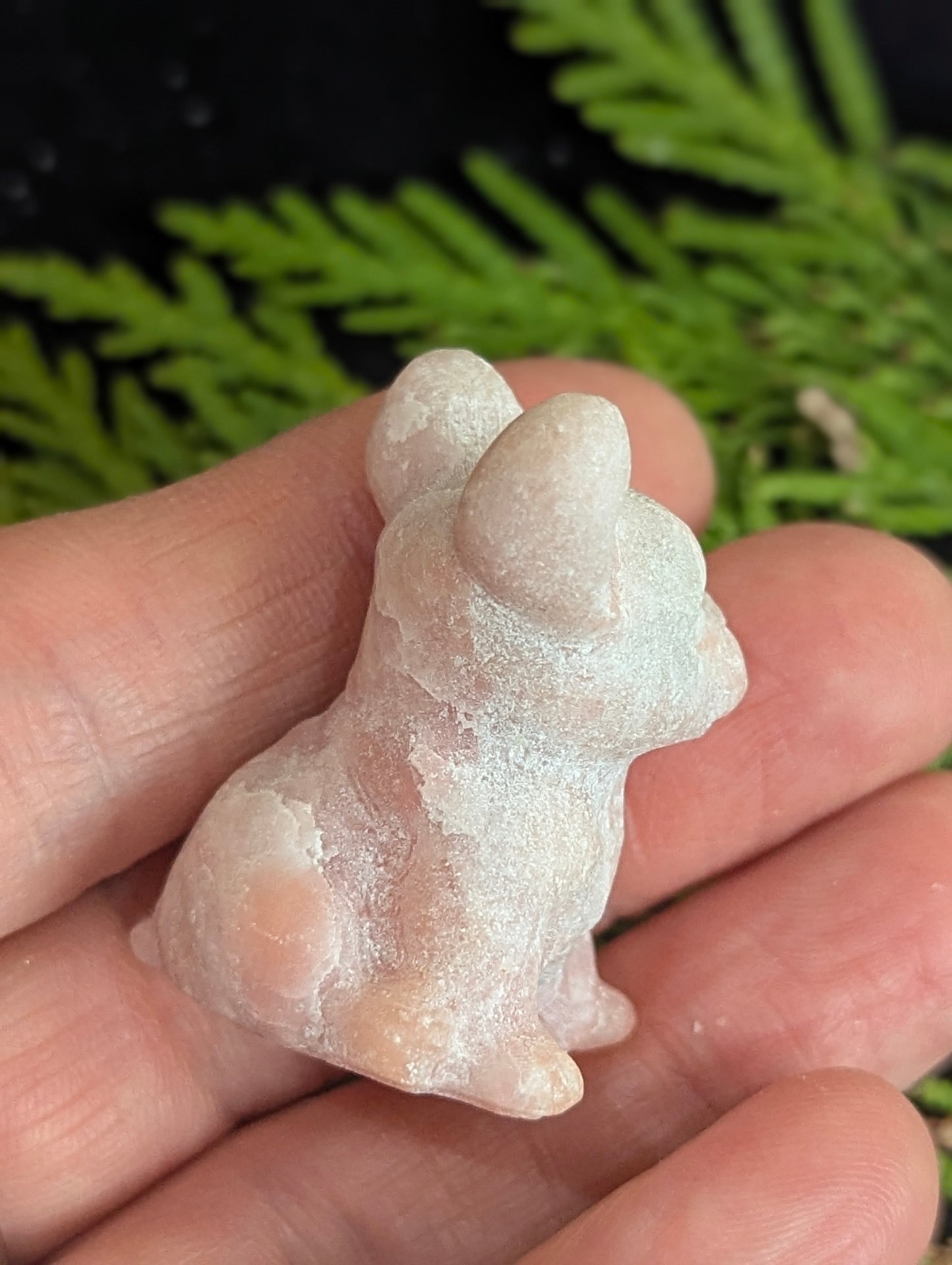 Tiny French Bulldog Mineral Totem ~ 1"