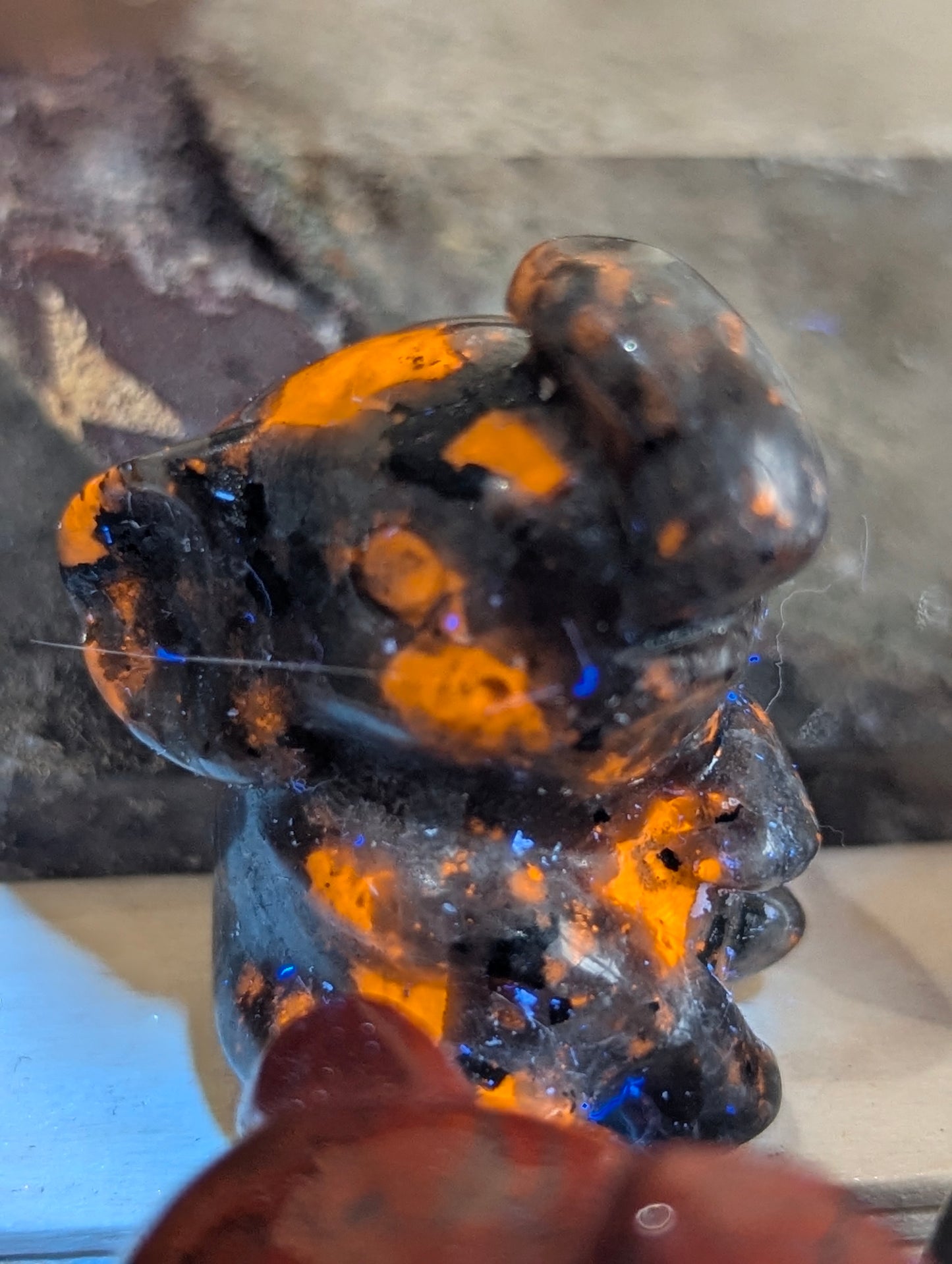 Tiny Baby Elephant Mineral Totem ~ 1"