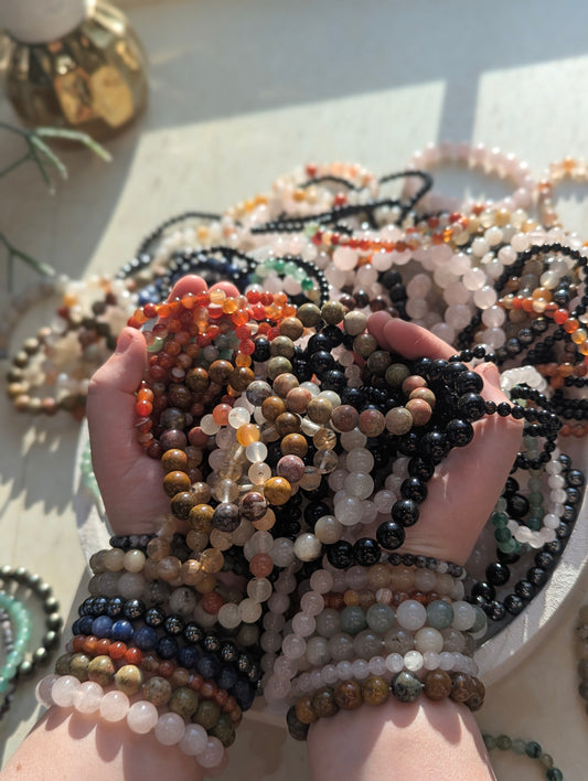 Mystery Crystal Bead Bracelet – Natural Mineral Specimen | Blind Grab