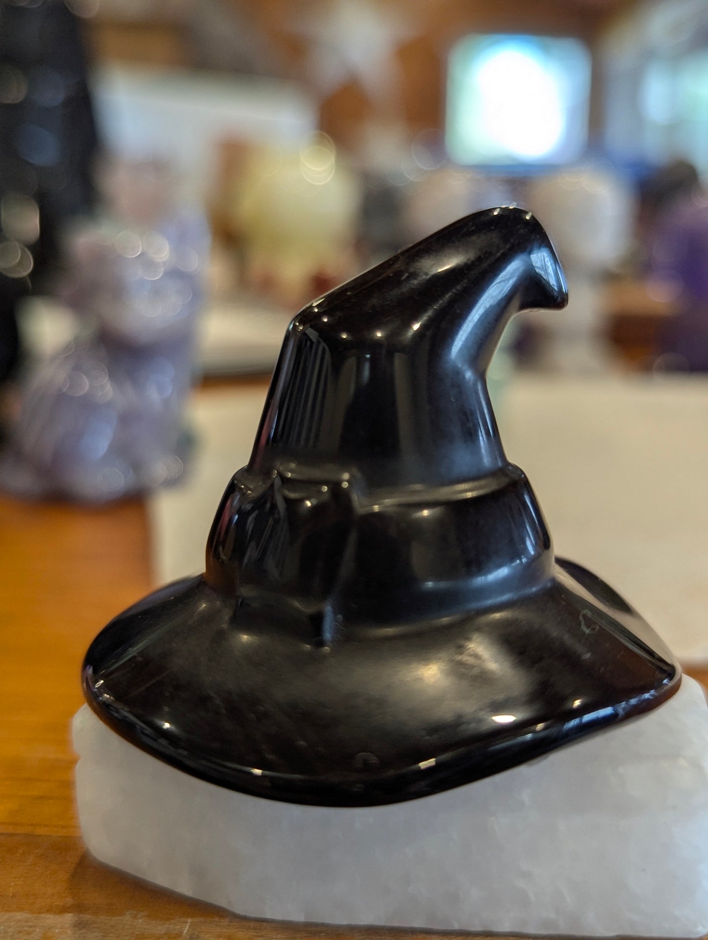 Crystal Witch's Hat Carvings – Sphalerite, Amethyst, Red Jasper & Blue Onyx