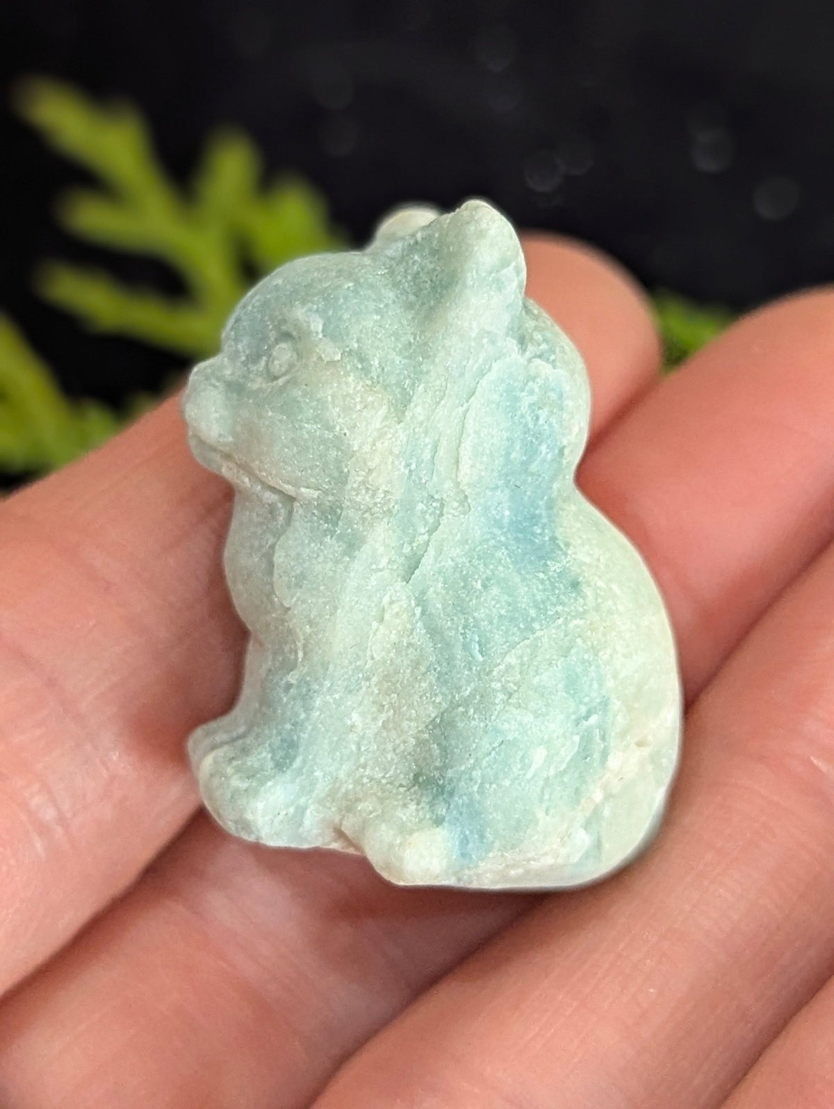 Tiny Sitting Cat Mineral Totem ~ 1" - Legacy Crystals and Minerals
