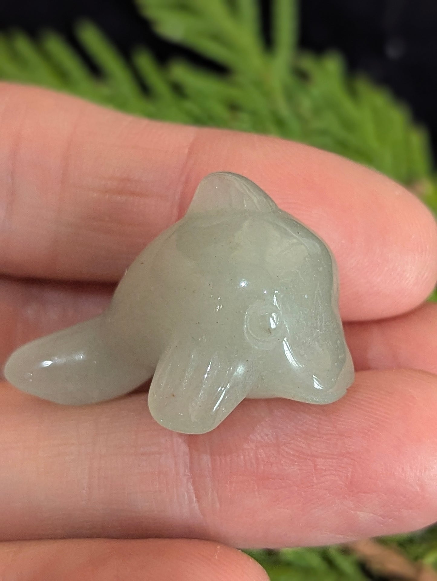 Tiny Dolphin Mineral Totem ~ 1"