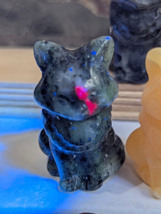 Tiny Fox Mineral Totem ~ 1" - Legacy Crystals and Minerals