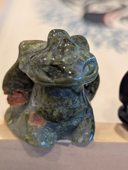 Tiny Toothless Night Fury Dragon Mineral Totem ~ 1"