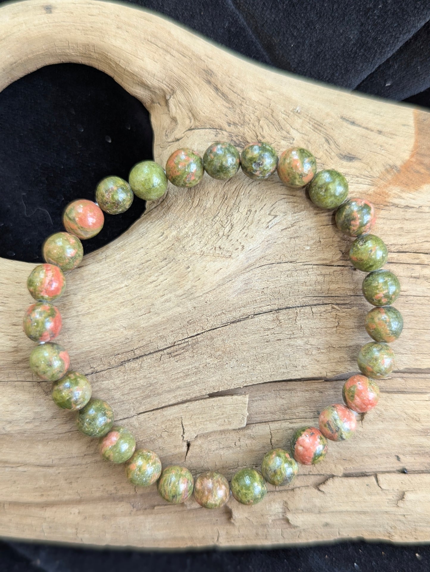 Unakite Bracelets – Chip, 7mm, 8mm & 12mm Natural Beads