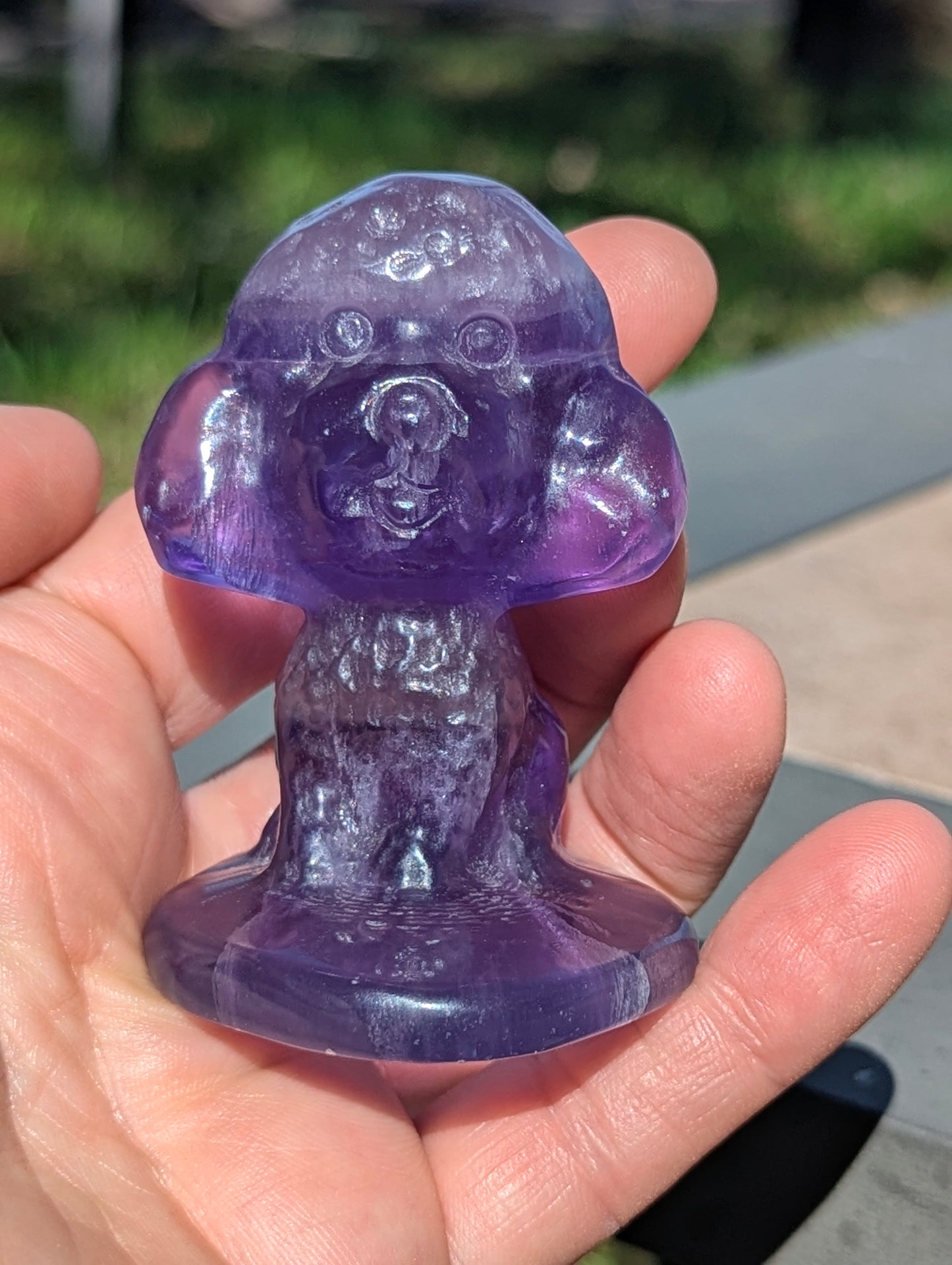 Purple Fluorite Poodle Carving