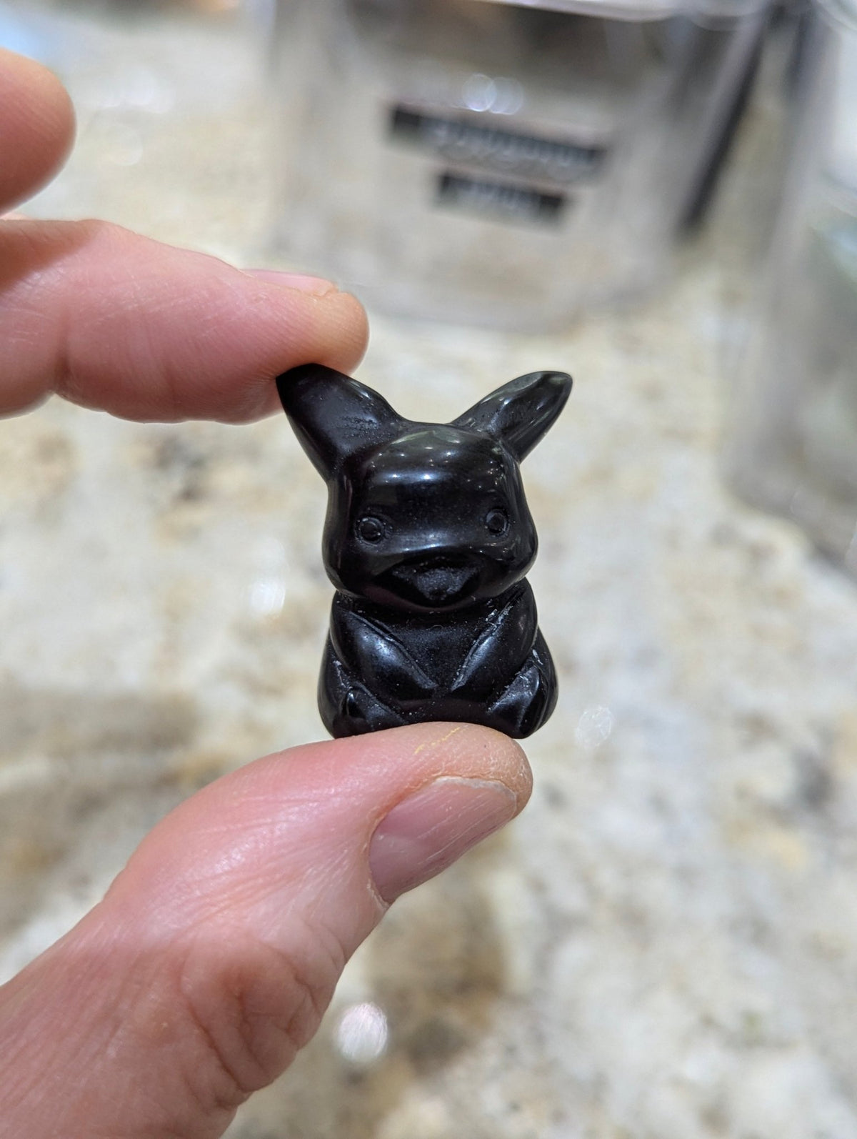 Tiny Pikachu Mineral Totem ~ 1" - Legacy Crystals and Minerals