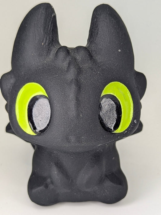 Toothless Night Fury and Luna Light Fury Dragons - Carved Minerals - Legacy Crystals and Minerals