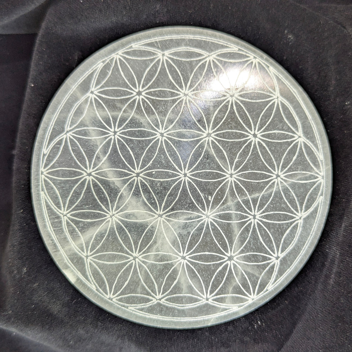 Engraved Selenite Charging & Cleansing Plates