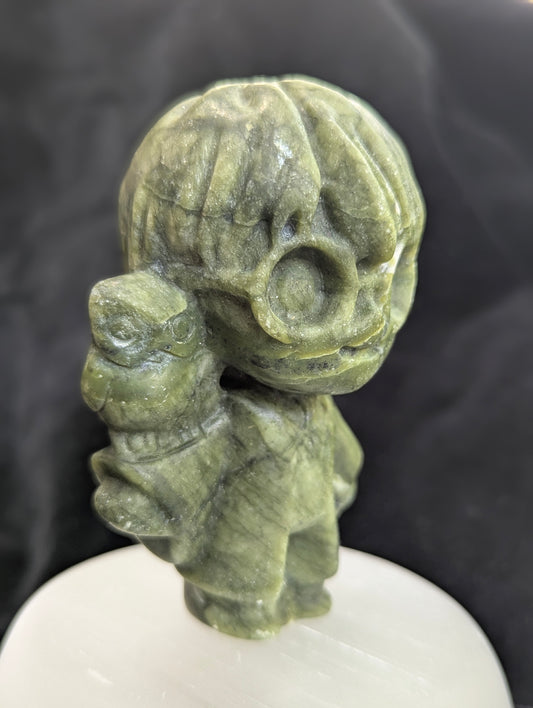 Green Jade Harry Potter & Hedwig Carving
