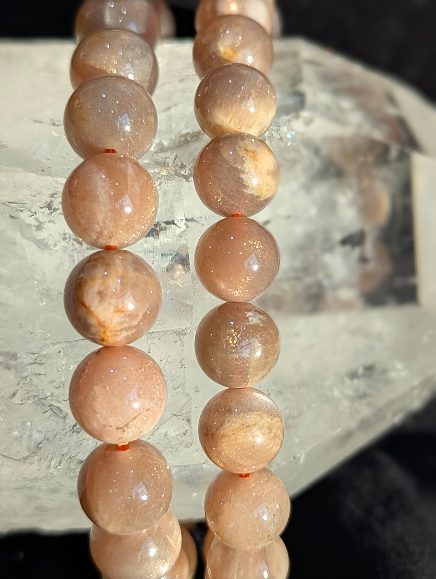 Golden Brown Sunstone Bracelet — 8mm & 10mm Beads