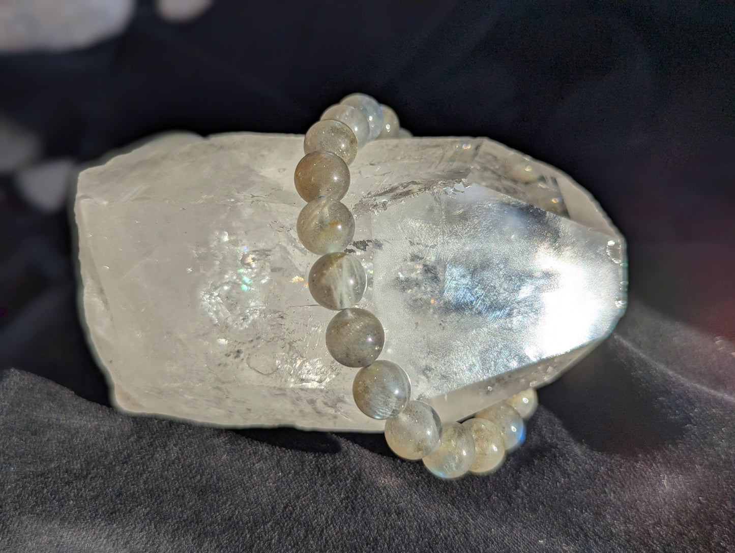 Labradorite Beaded Bracelet (10mm) High Quality