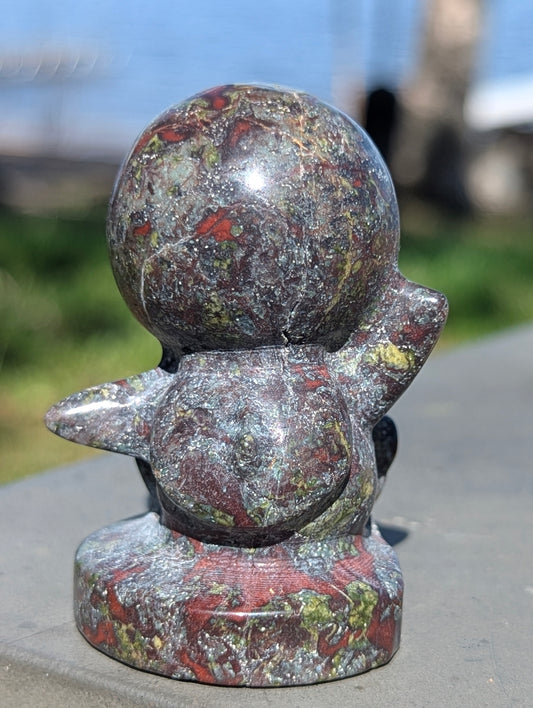 Dragon Blood Jasper Penguin - Carving - 2.3"