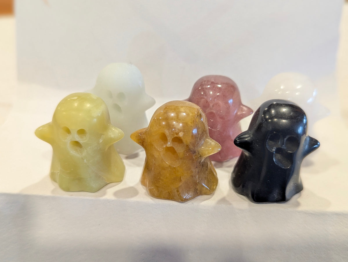 Tiny Ghost Mineral Totem ~ 1"