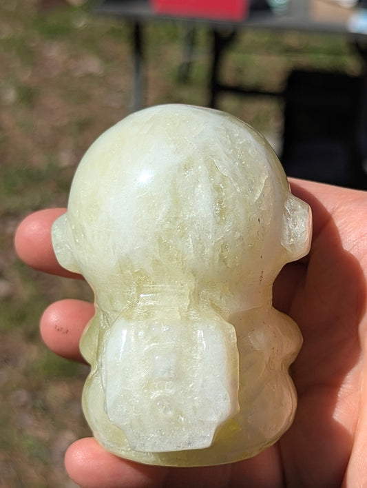 Lemon Quartz Astronaut Carving