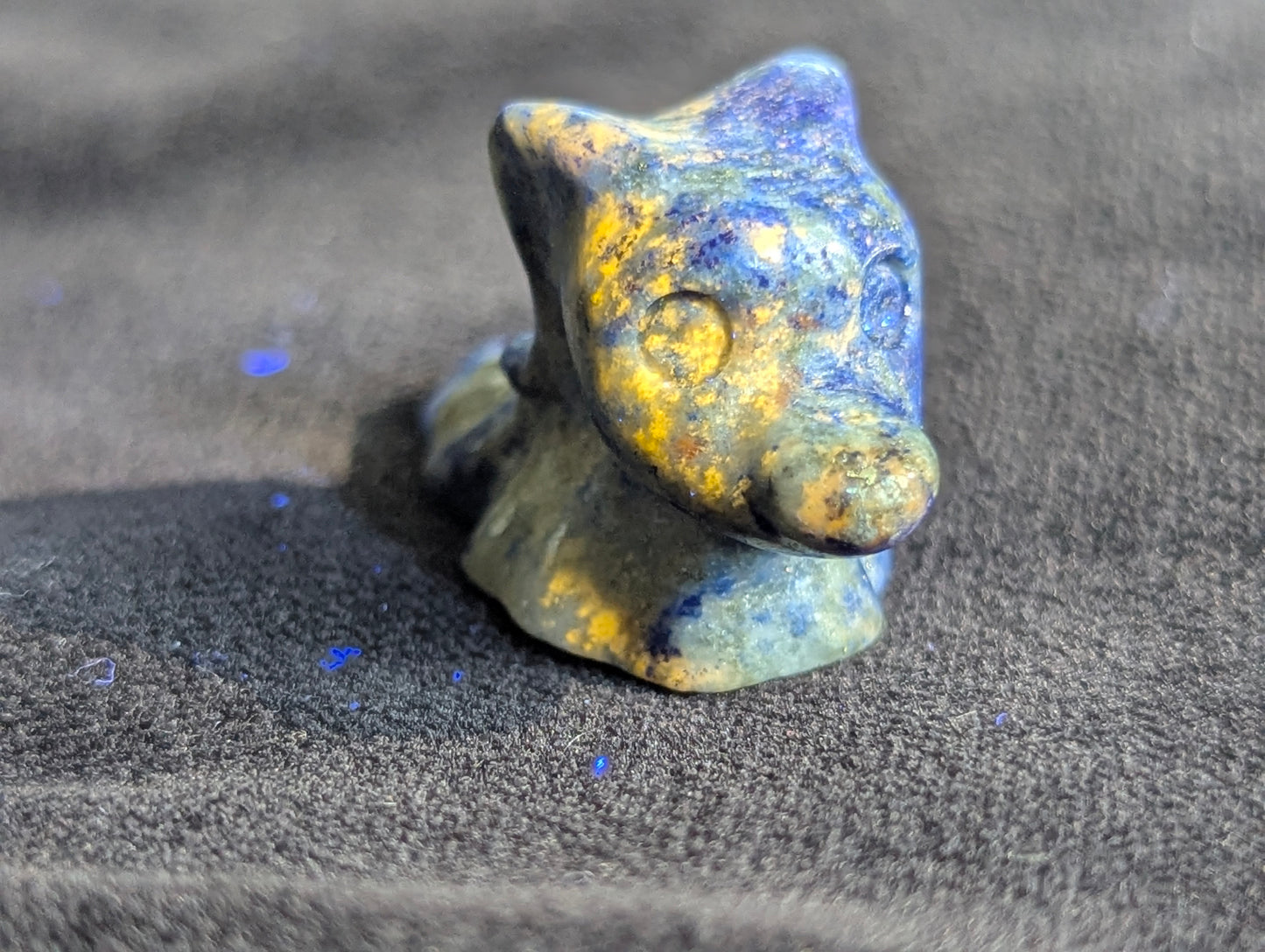 Tiny Zero Ghost Dog Mineral Totem ~ 1"