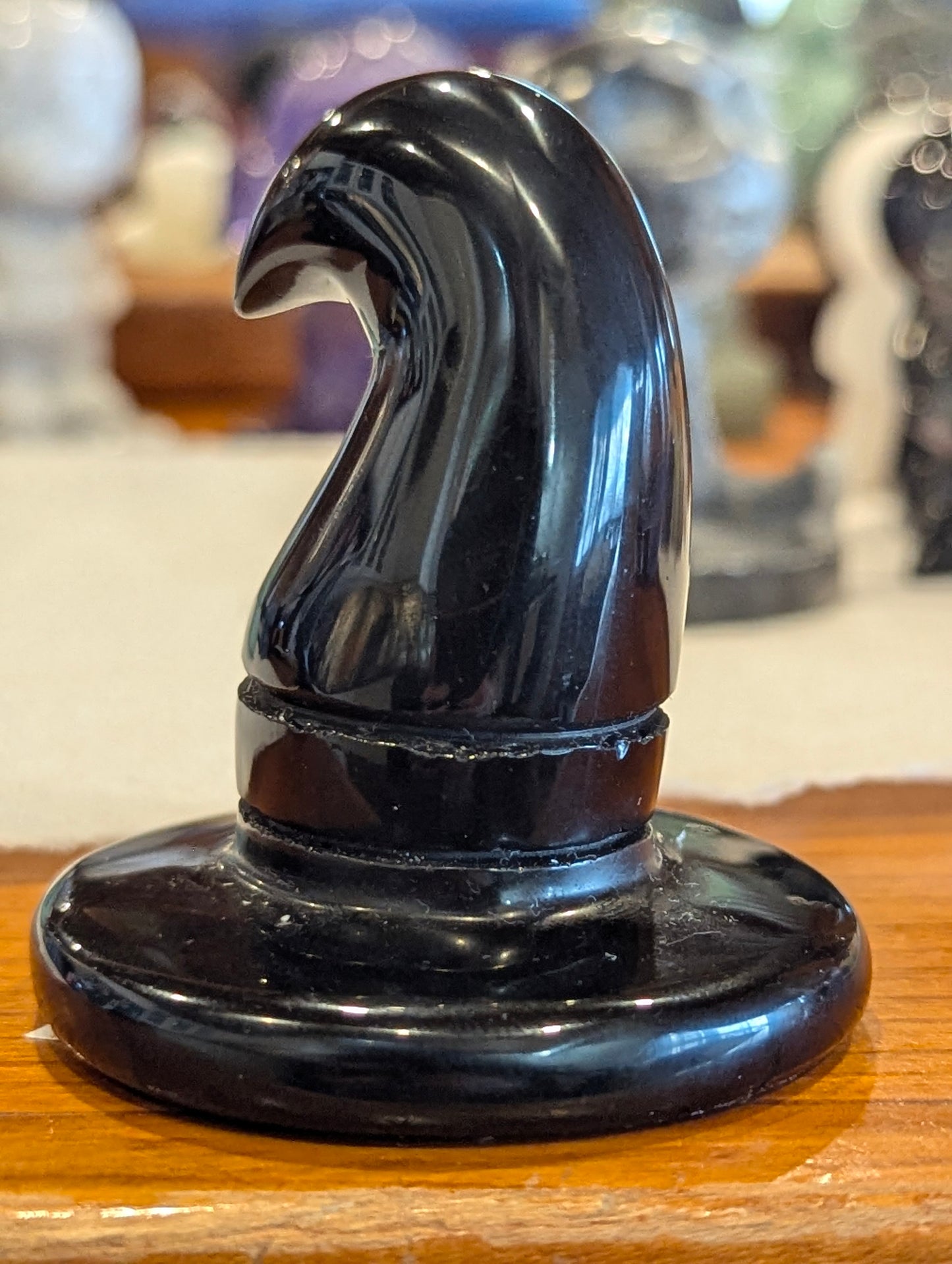 Crystal Witch's Hat Carvings – Sphalerite, Amethyst, Red Jasper & Blue Onyx