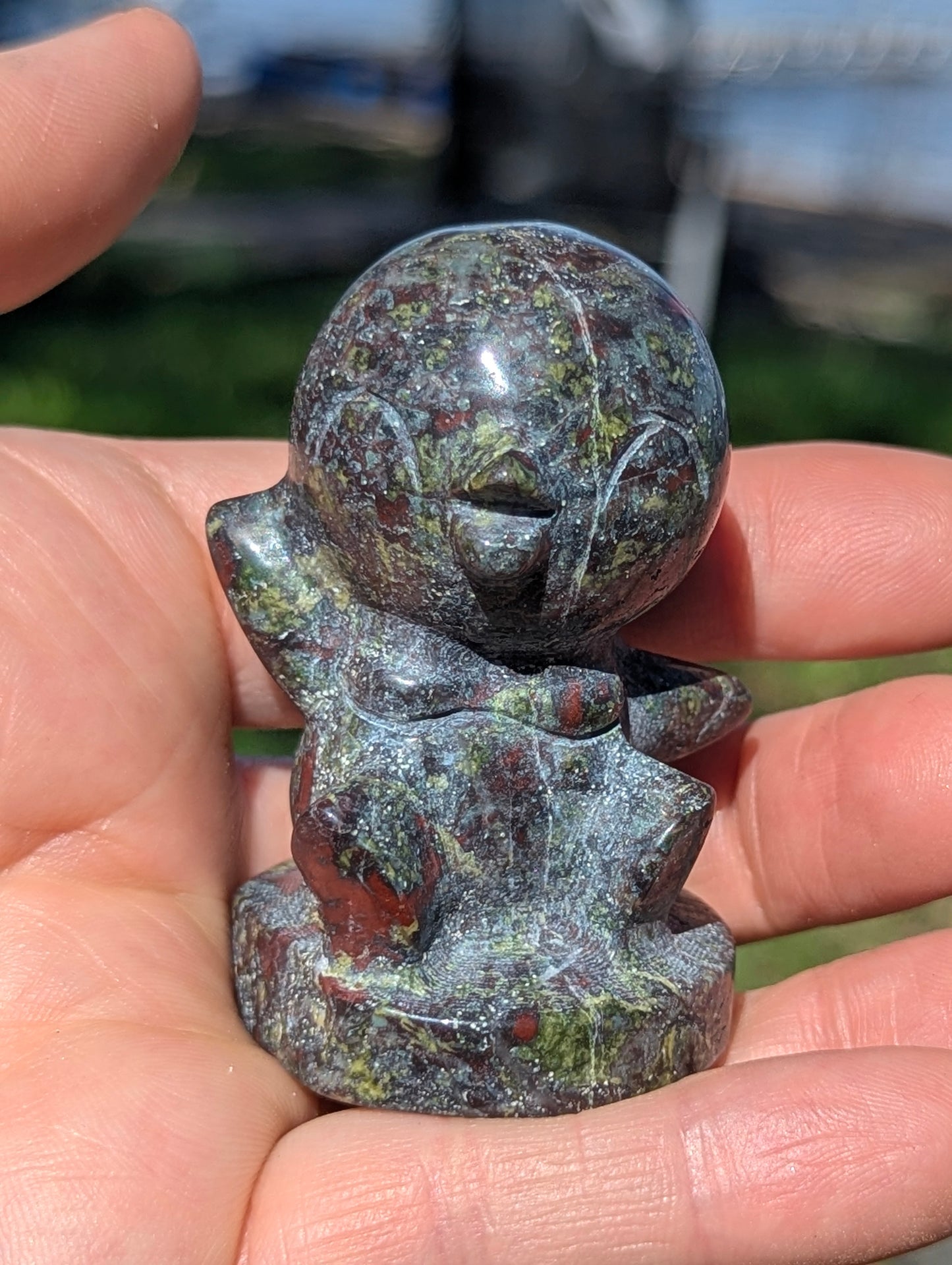 Dragon Blood Jasper Penguin - Carving - 2.3"
