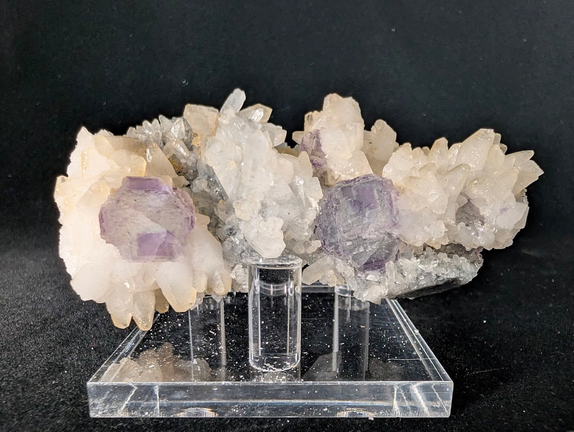 Shangbao Fluorite with Quartz – UV Reactive Collector’s Specimen - Legacy Crystals and Minerals