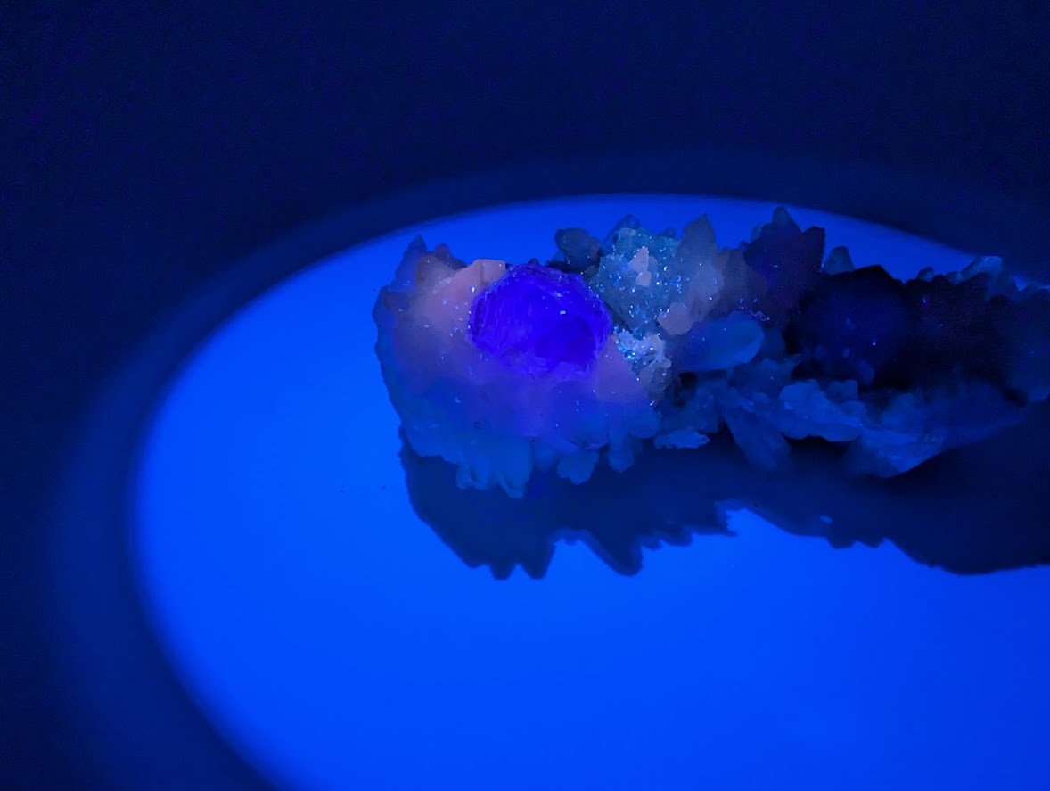 Shangbao Fluorite with Quartz – UV Reactive Collector’s Specimen - Legacy Crystals and Minerals