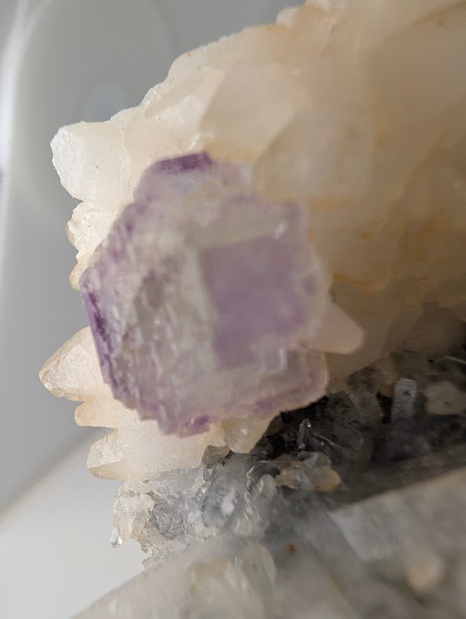 Shangbao Fluorite with Quartz – UV Reactive Collector’s Specimen - Legacy Crystals and Minerals