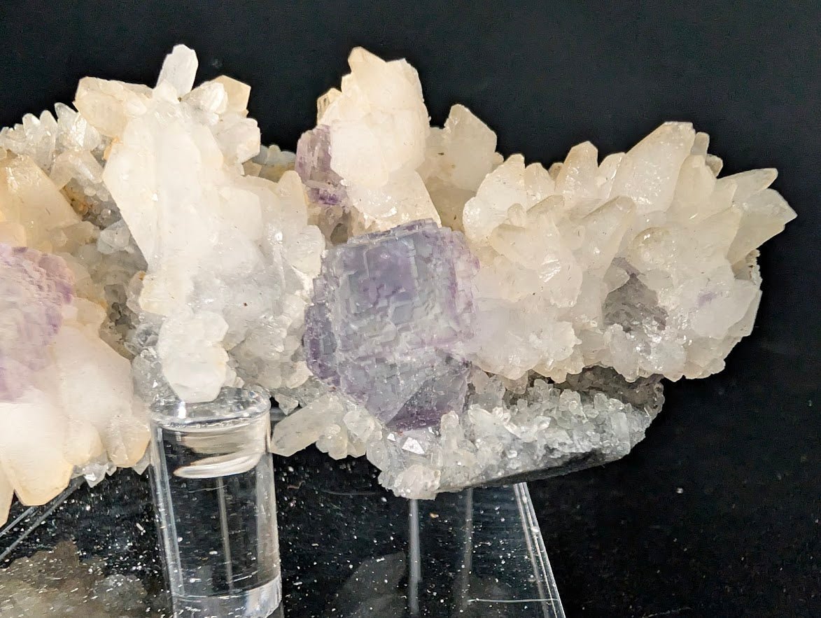 Shangbao Fluorite with Quartz – UV Reactive Collector’s Specimen - Legacy Crystals and Minerals