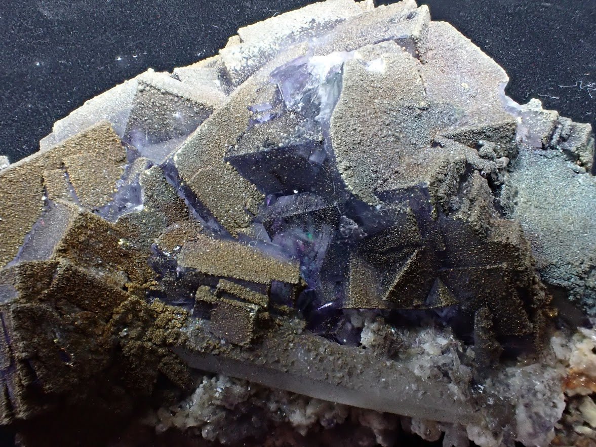 Vivid YGX Fluorite with Golden Pyrite (2″ × 3.5″ × 2″, 241g) - Legacy Crystals and Minerals