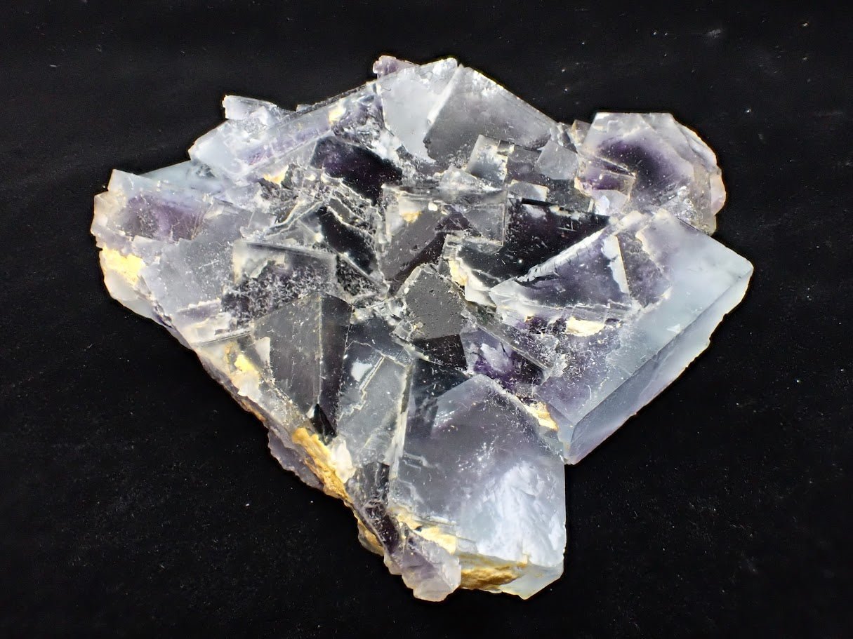 Yindu Fluorite with Deep Purple Zoning and UV Fluorescence – Yindu Mine, Inner Mongolia, China - Legacy Crystals and Minerals