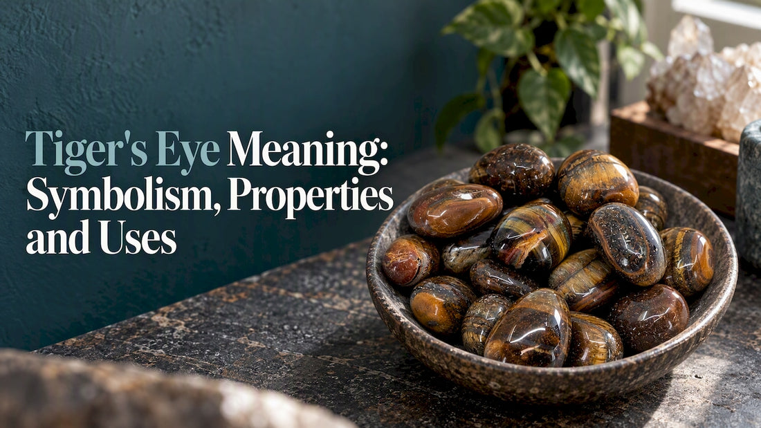 Golden tiger's eye stone with chatoyant band