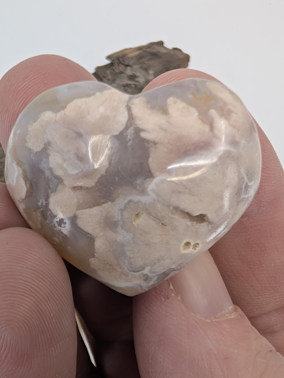 Flower Agate Heart