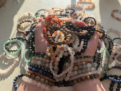 Some of the mystery bracelets available